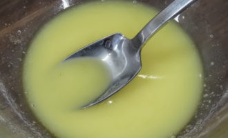 Melt the butter and pour into a bowl.