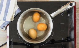 Then cook the eggs separately until hard.