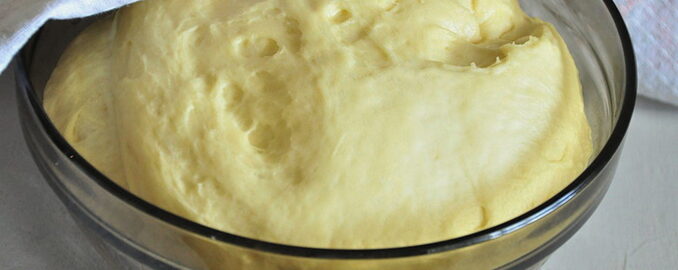 Pie dough with dry yeast