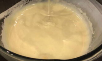 Add jam, condensed milk and sour cream. Mix and beat gently with a mixer until smooth.