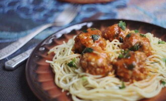 Serve meatballs in tomato sauce with any side dish of your choice.