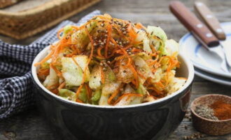 When the cabbage is ready, transfer it to a sterilized jar and store in the refrigerator.