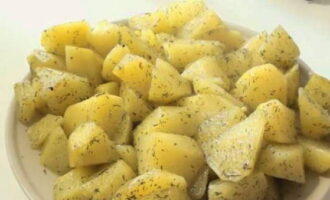 Serve cooked potatoes as a side dish for meat and fish dishes.