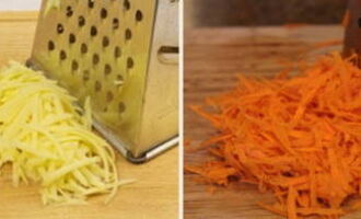 We also chop carrots and hard cheese using a grater.