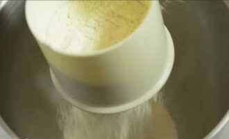 Sift the flour into a separate deep bowl.