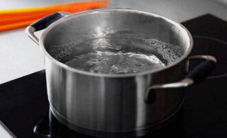 Add some salt to the water and bring it to a boil under the lid.