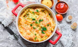 Place in the oven and cook for 40 minutes. Then remove the foil and bake for another 5 minutes until golden brown. Garnish with chopped herbs if desired.