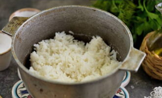 Boil the rice, washed in several waters, until tender, evaporating all the liquid.