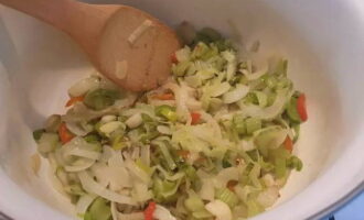 Sauté in olive oil until translucent.