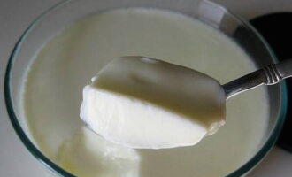 El yogur casero elaborado con leche en una yogurtera está listo. ¡Puedes probar!