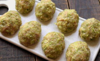 Wet our hands with water and form the mixture into neat cutlets.