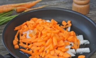 Add chopped carrots. 