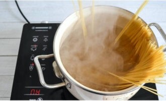 Place the pasta in boiling salted water and cook as recommended on the package until al dente.