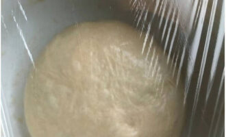 We form neat balls from the parts, cover them with film and put them in the refrigerator for 2 hours for fermentation.