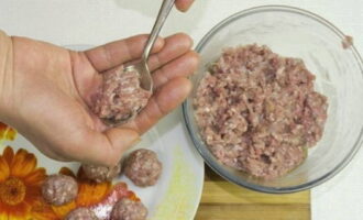 Vous pouvez commencer à préparer des boulettes de viande à partir de la masse de viande obtenue.